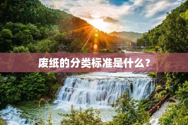 废纸的分类标准是什么？